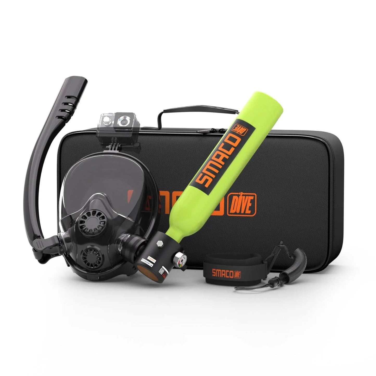 K2 Full Face Snorkel & Dive Mask with S300Plus/S300Pro Mini Scuba Tank