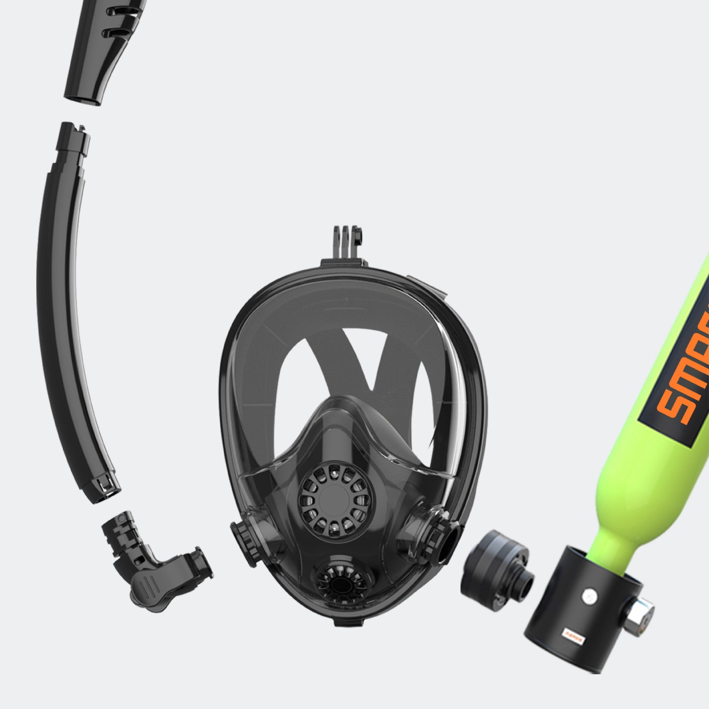 SMACO K2 Full Face Sub-Mask + Mini Scuba Tank