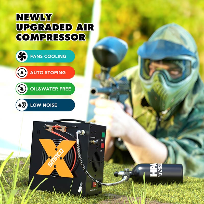 SMACO HEAP 1 PCP Air Compressor, 4500psi Portable High-Pressure Air Compressor for Filling