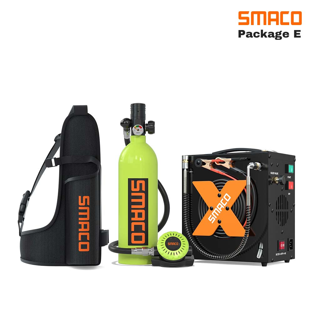 SMACO S400Plus Mini Scuba Diving Tank 1L Diving & Snorkeling Equipment