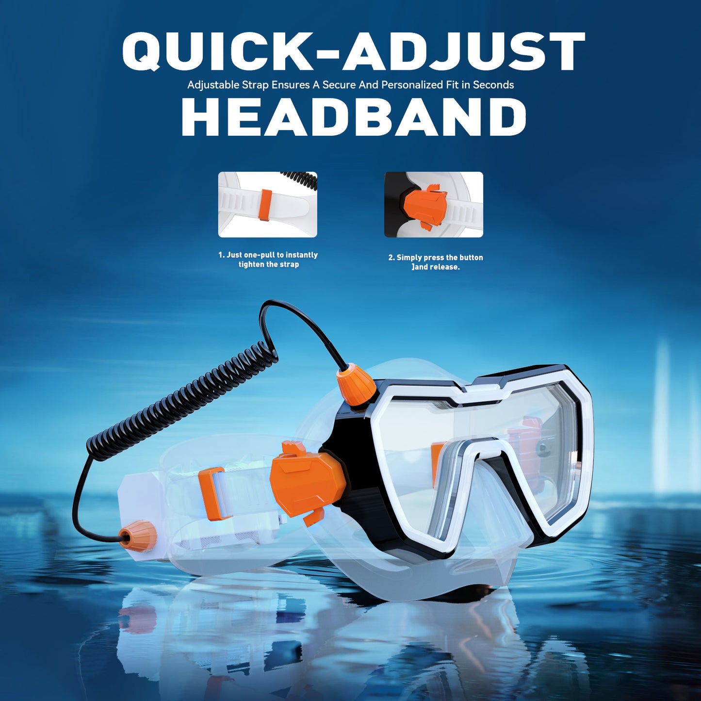 SMACO NOVA M1 LED Anti-Fog Snorkel & Dive Mask
