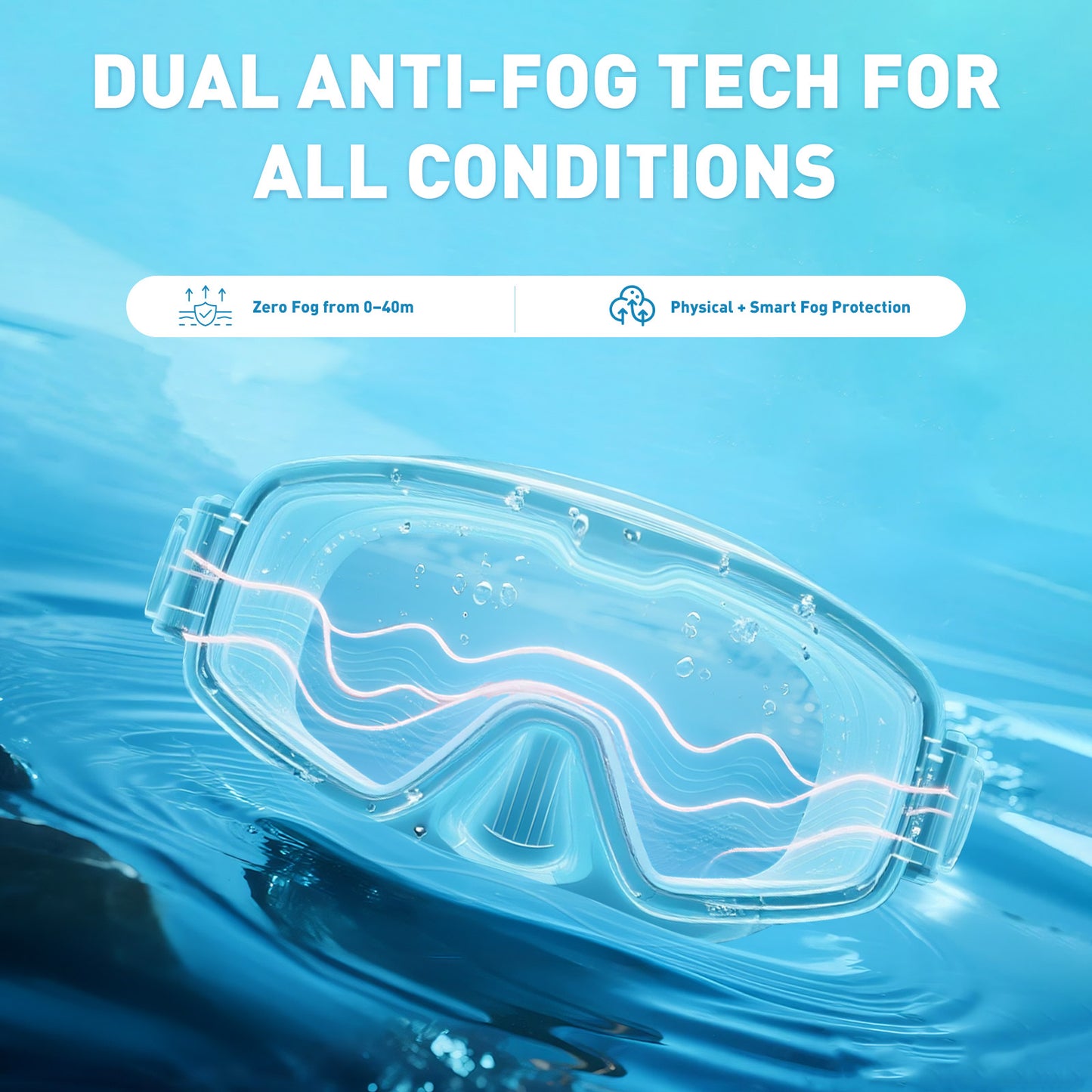 SMACO NOVA M1 LED Anti-Fog Snorkel & Dive Mask