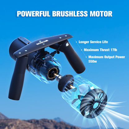SMACO S5 Underwater Scooter, Portable Sea Scooter with 3 Speed Levels and Cruise Control Mode for Adults and Kids,Water Scooter with Action Camera Mount for Swimming Pool, Scuba Diving,Snorkeling