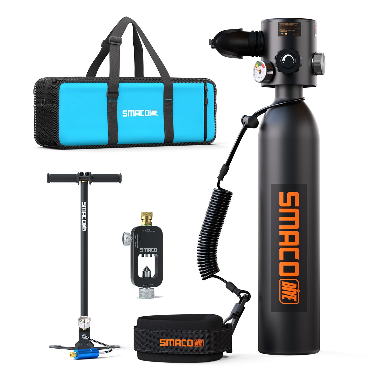 SMACO S500 0.7L Scuba Diving Cylinder Mini Scuba Tank