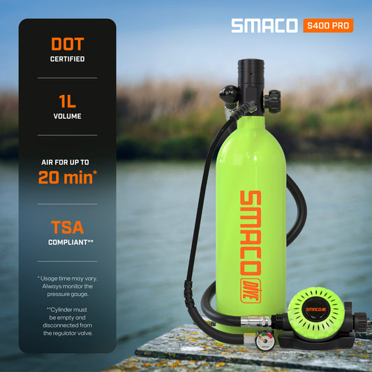 SMACO S400Pro Kit de réservoir de plongée sous-marine 1L pour l'exploration sous-marine