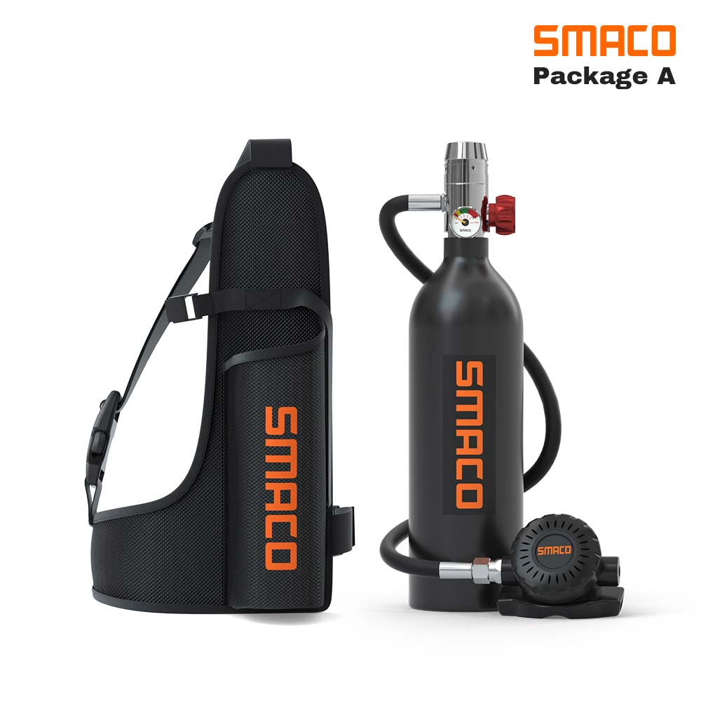 smaco s400 portable black 1l dive tank