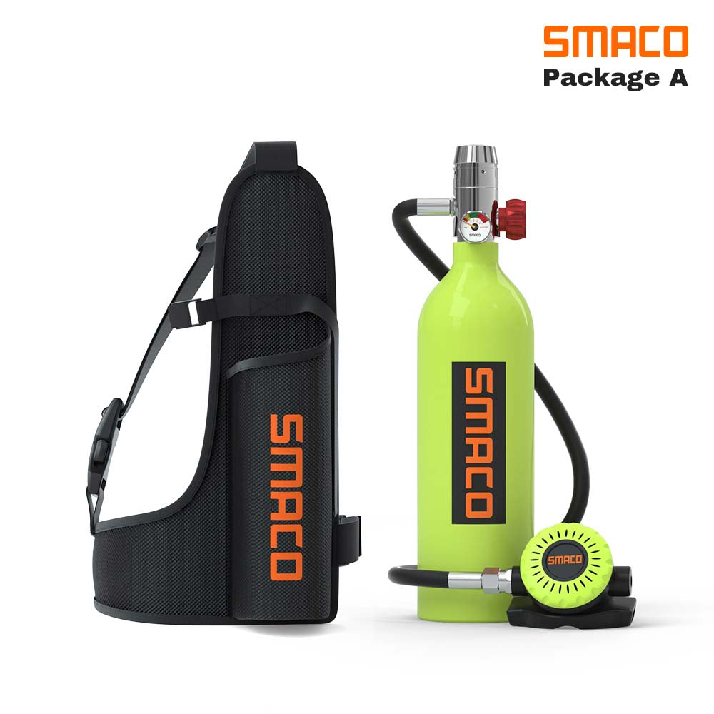 smaco s400 portable green 1l dive tank