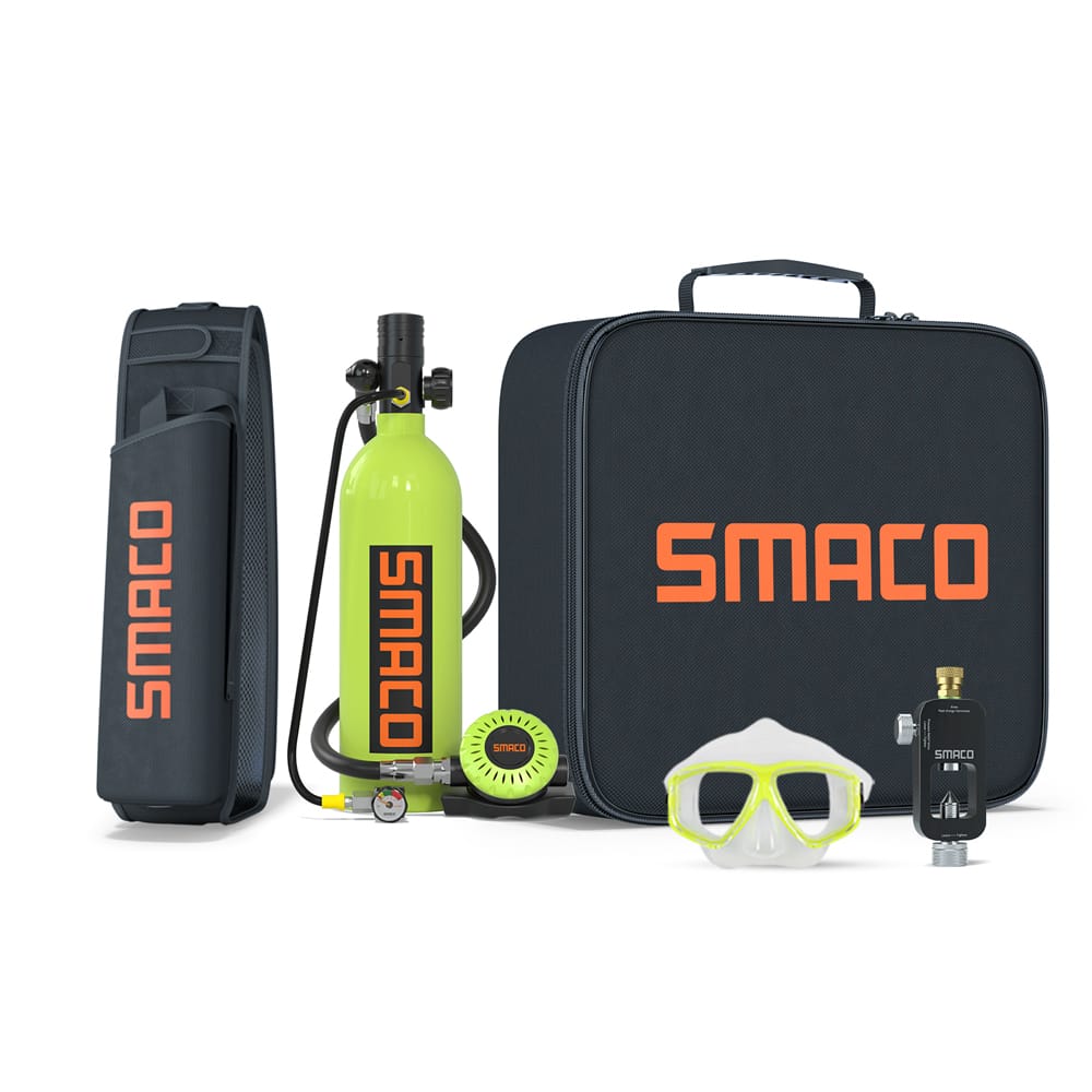 SMACO S400Pro 1L Kit de tanque de buceo para exploración submarina