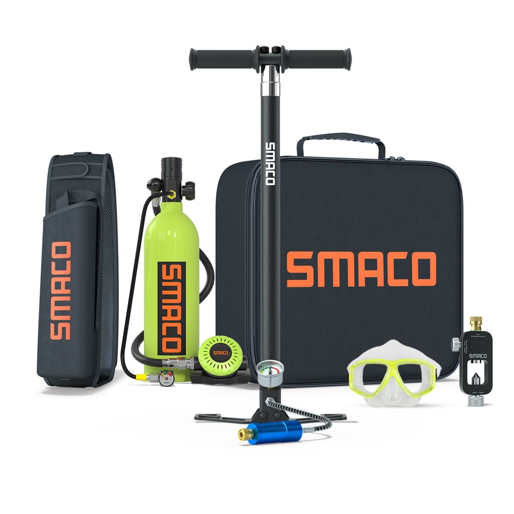 SMACO S400Pro 1L Scuba Diving Tank Kit for Underwater Exploration