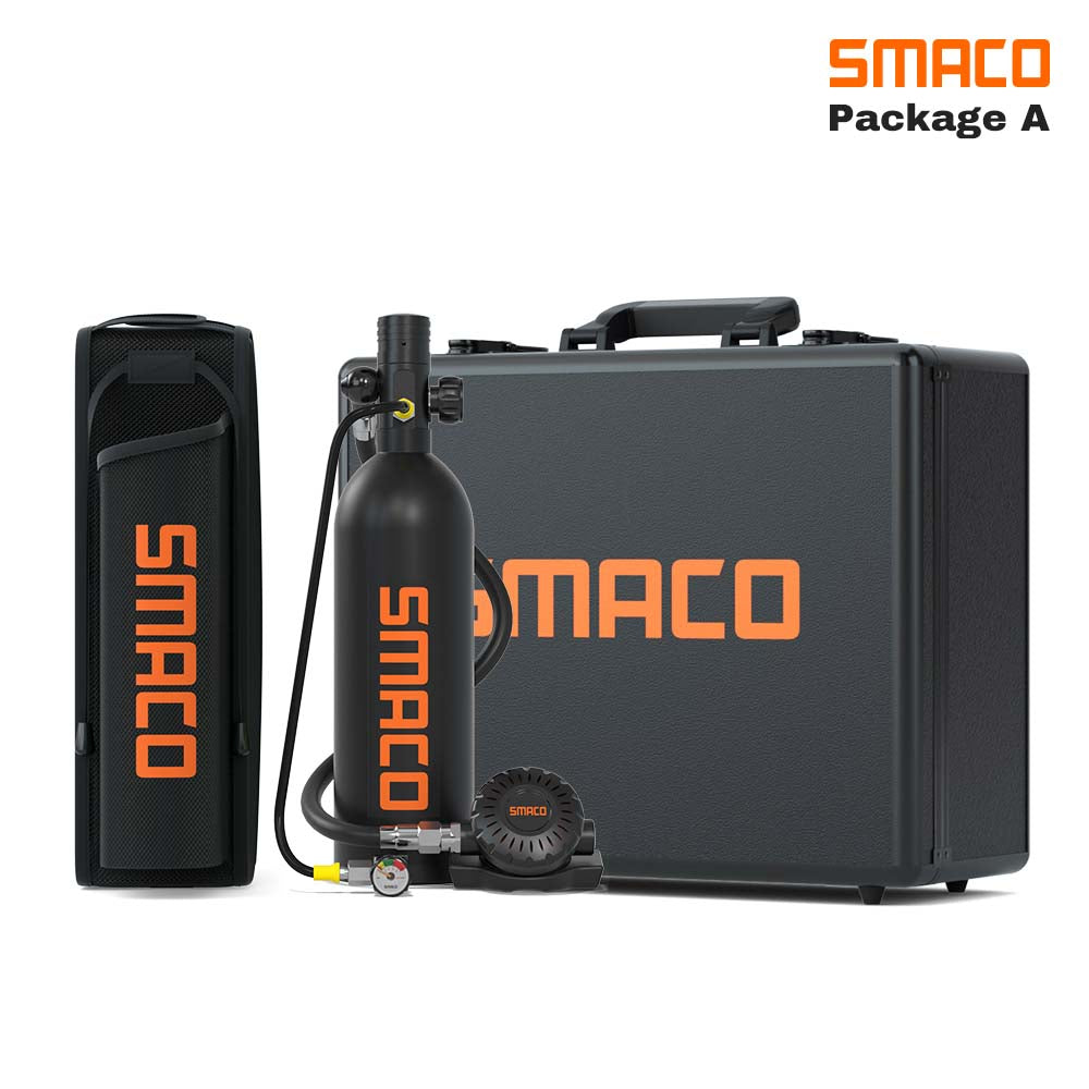 SMACO S400Pro Mini Scuba Tank Scuba Diving Equipment with Aluminum Case