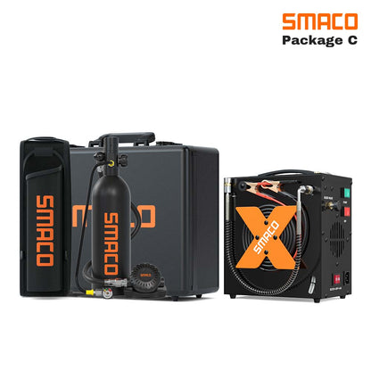 SMACO S400Pro Mini Scuba Tank with Aluminum Case