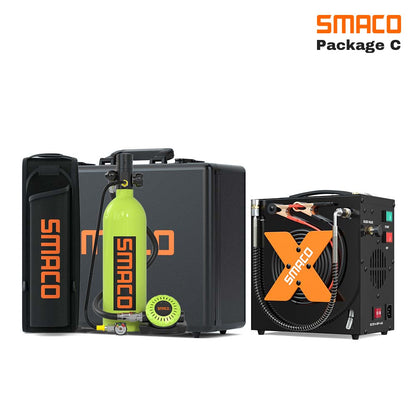 SMACO S400Pro Mini Scuba Tank with Aluminum Case