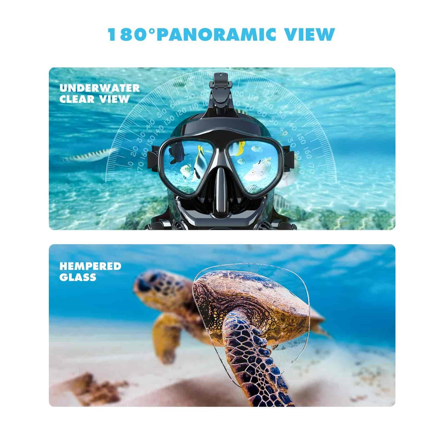 SMACO S400 Pro 1L Mini Tanque de Buceo Portátil Botella Pony Reutilizable — con Máscara de Buceo de Cara Completa