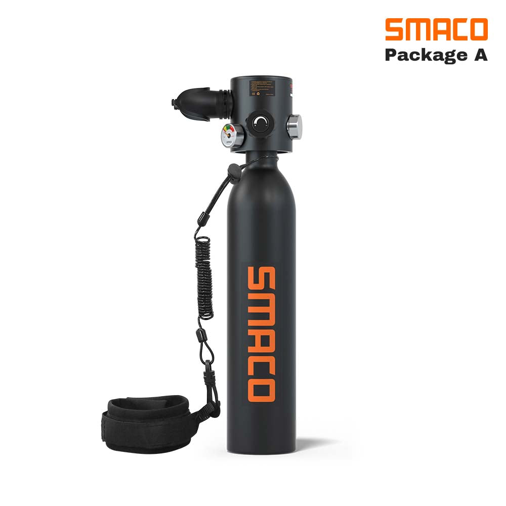 smaco s500 0.7l mini scuba tank and a Anti-drop rope black